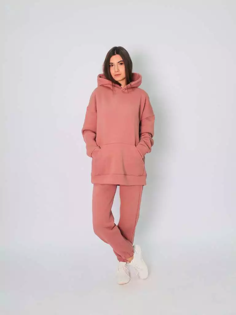 Hoodie Dress + Sneakers + Chain Accessories