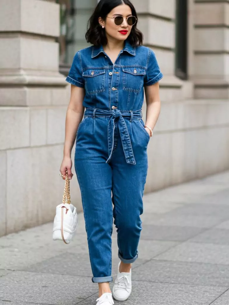 Denim Jumpsuit = One-And-Done Idol Mood