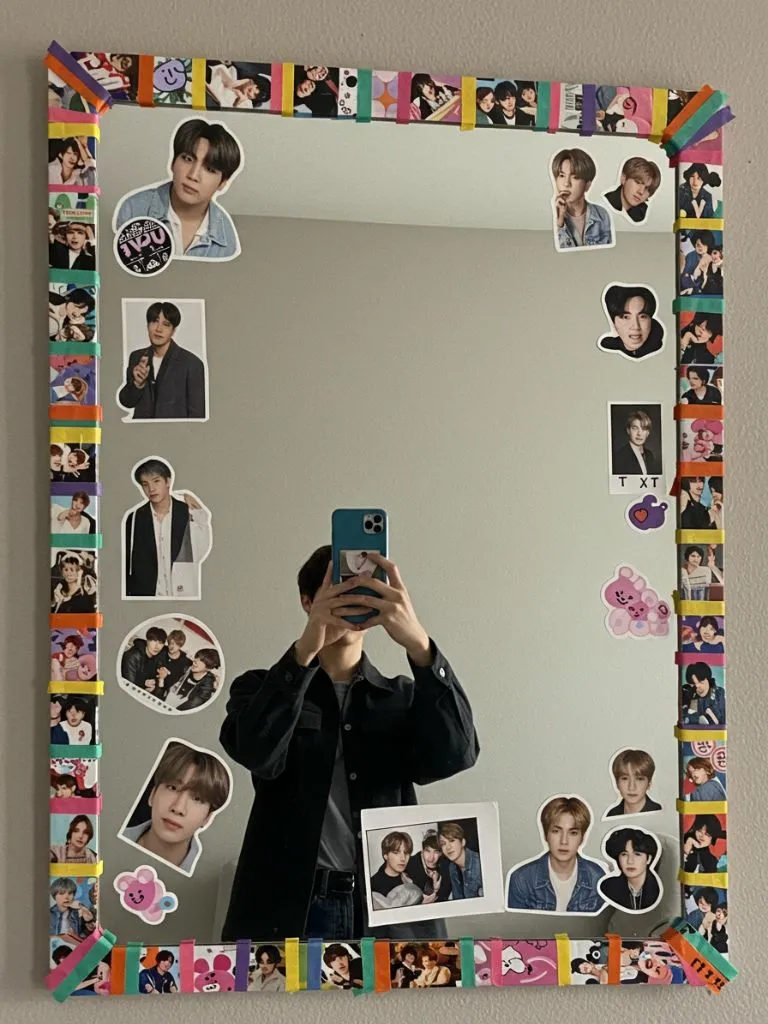 12. Mirrors with Kpop Decals