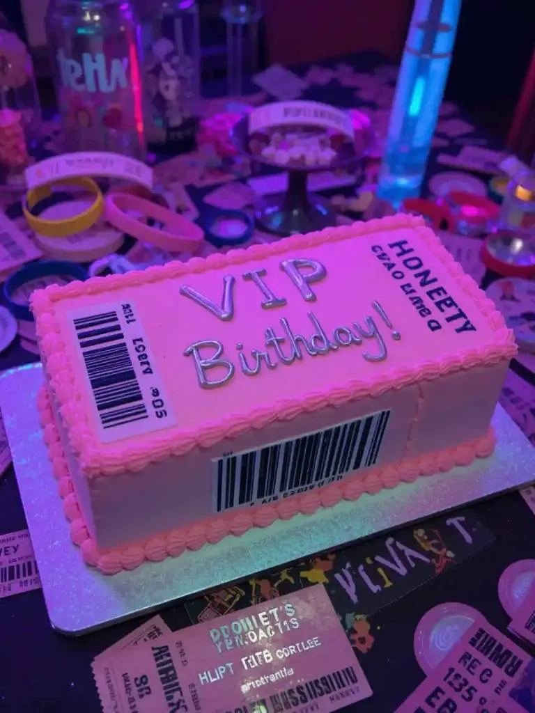 6. Concert Ticket Cake
