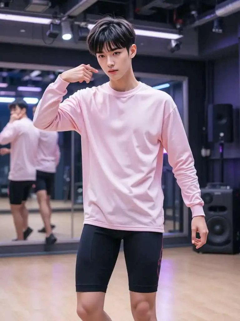 6. Long-Sleeve Tee and Bike Shorts