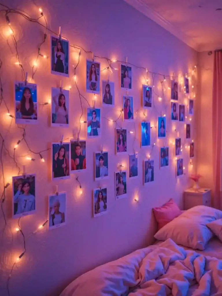 7. Fairy Light Photocard Display