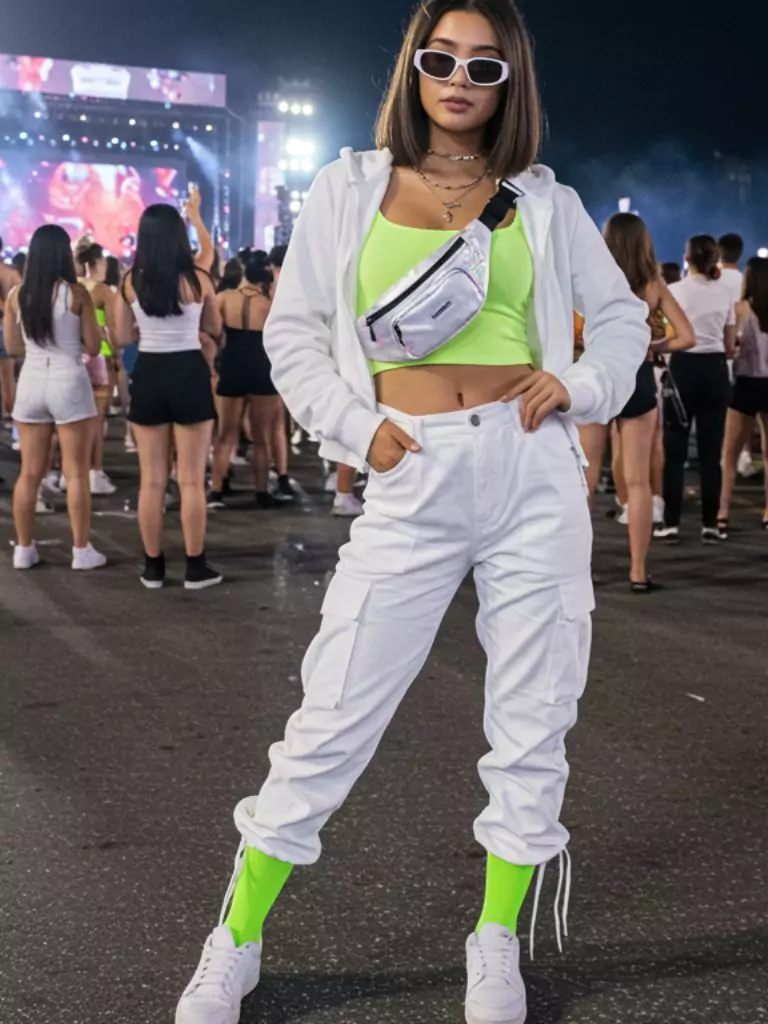 All-White with a Pop of Neon