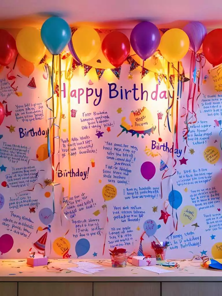 Birthday Message Wall