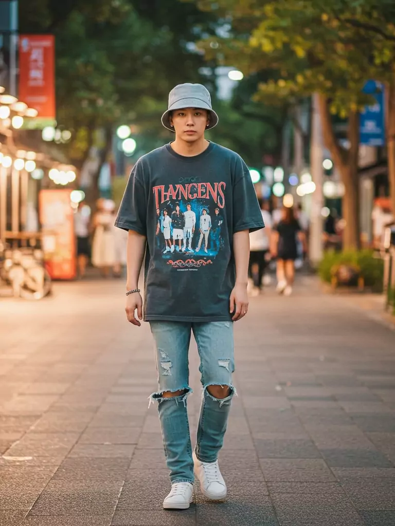 Casual Street Style with Bucket Hat