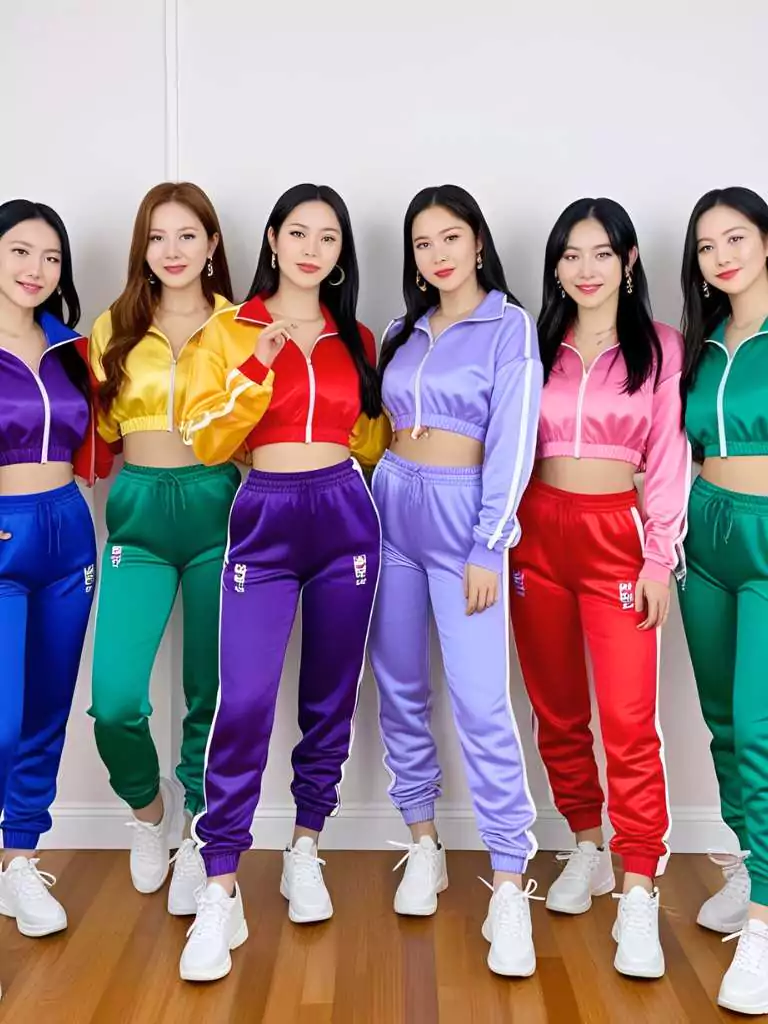 Colorful Tracksuit + Crop Top