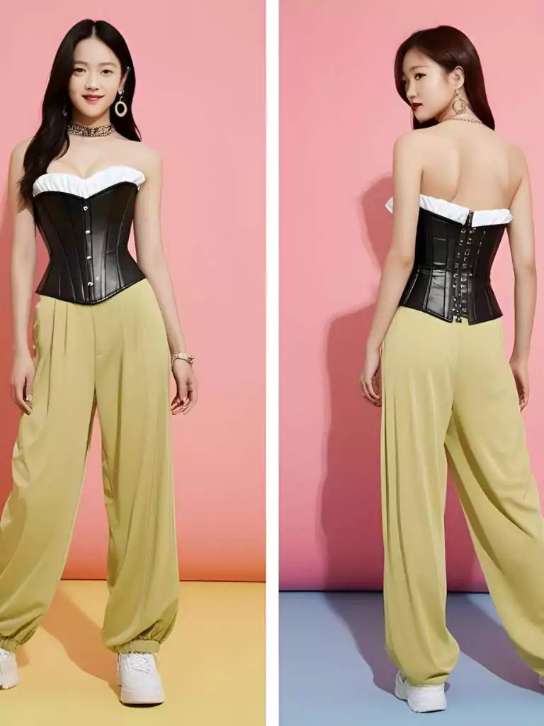Corset Top + Baggy Pants