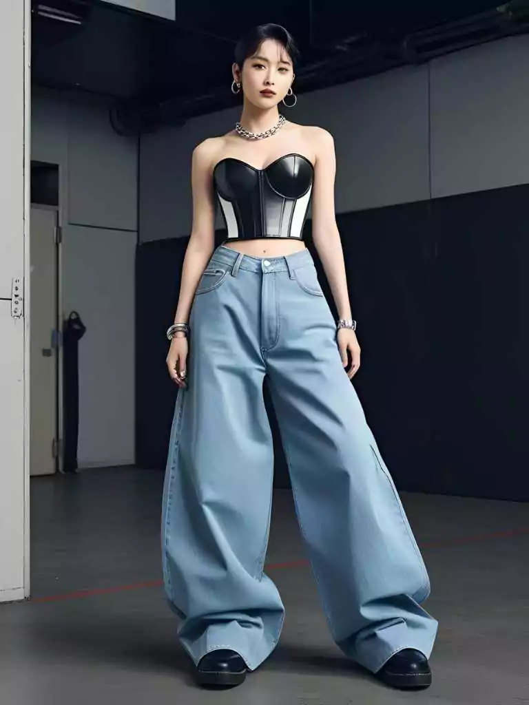 Corset Top and Baggy Jeans
