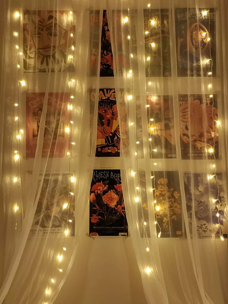 Curtain Fairy Lights + Transparent Posters