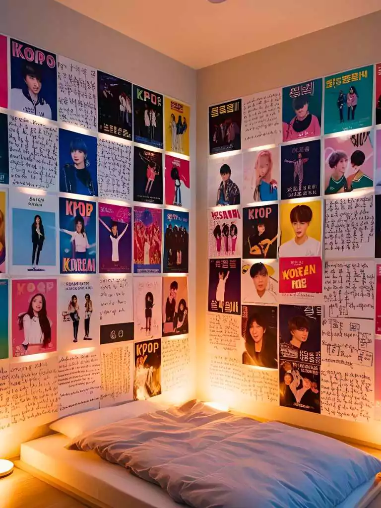 DIY K-pop Poster Wall