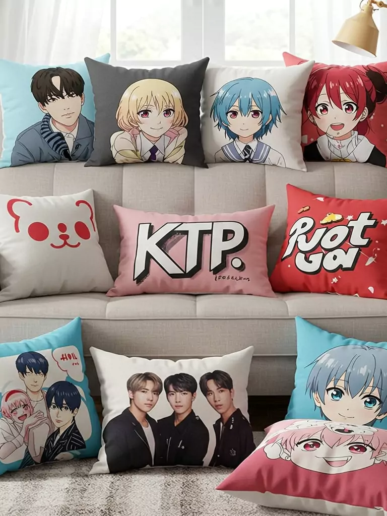 Decorative Pillows with Kpop or Anime Themes