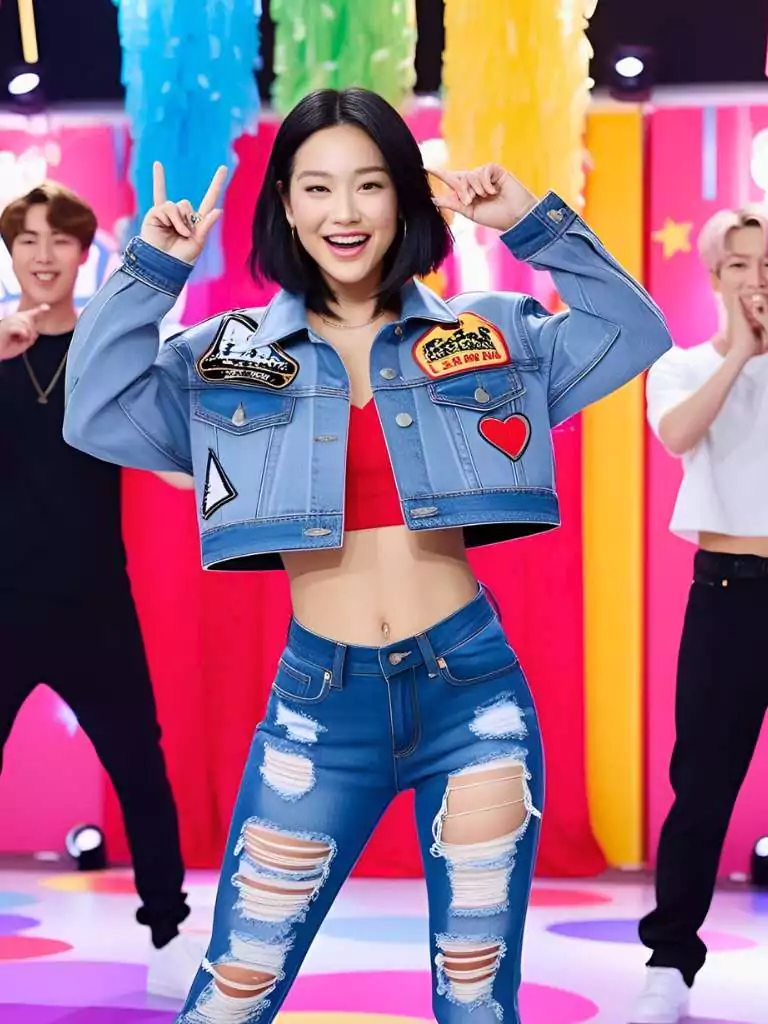 Denim Jacket + Ripped Jeans