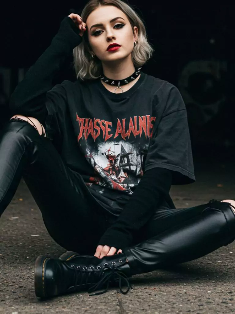 Faux Leather Pants + Band Tee Vibe