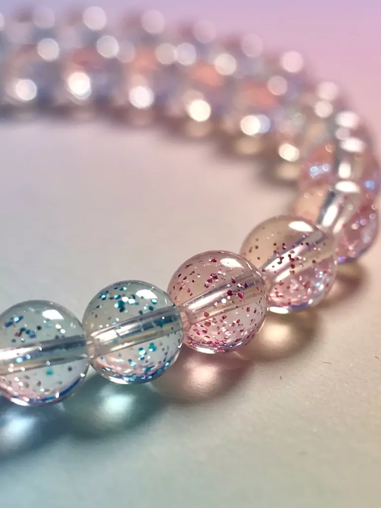 Glittery Clear Beads