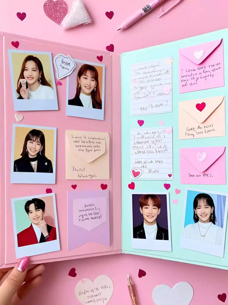 Glittery K-pop Album Cover