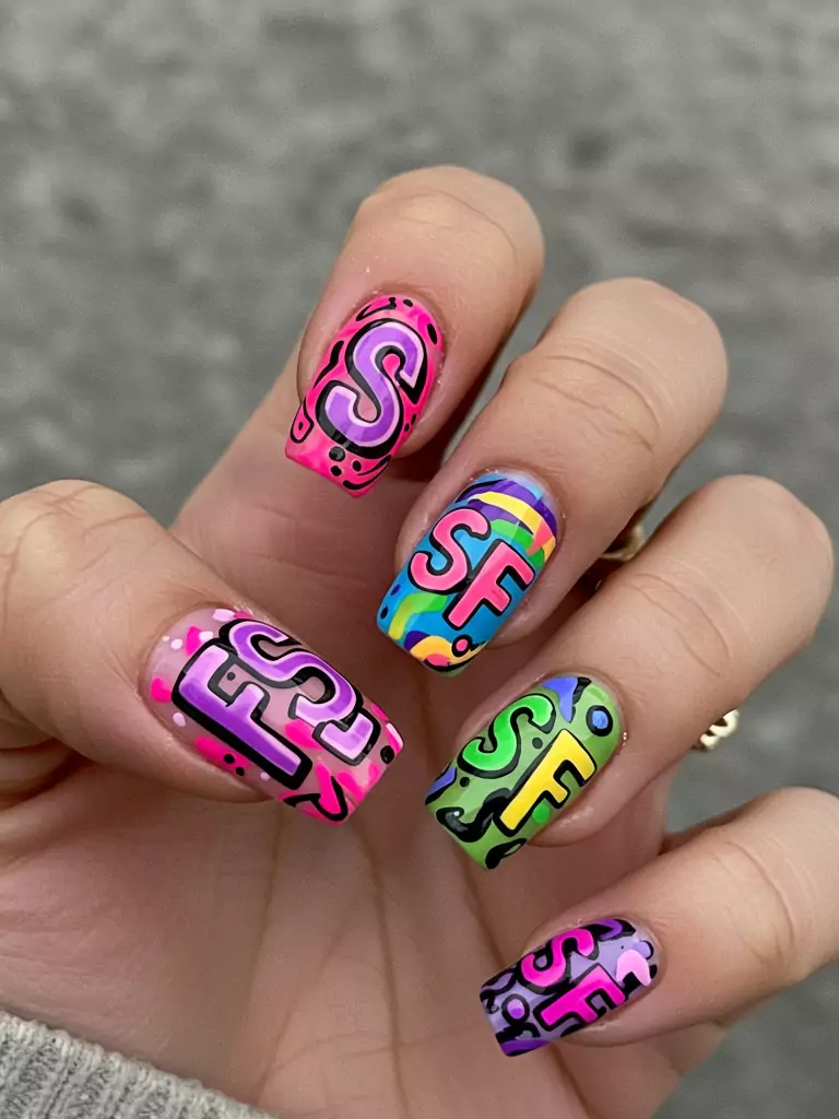Haechan-Inspired FS and SF Nail Art