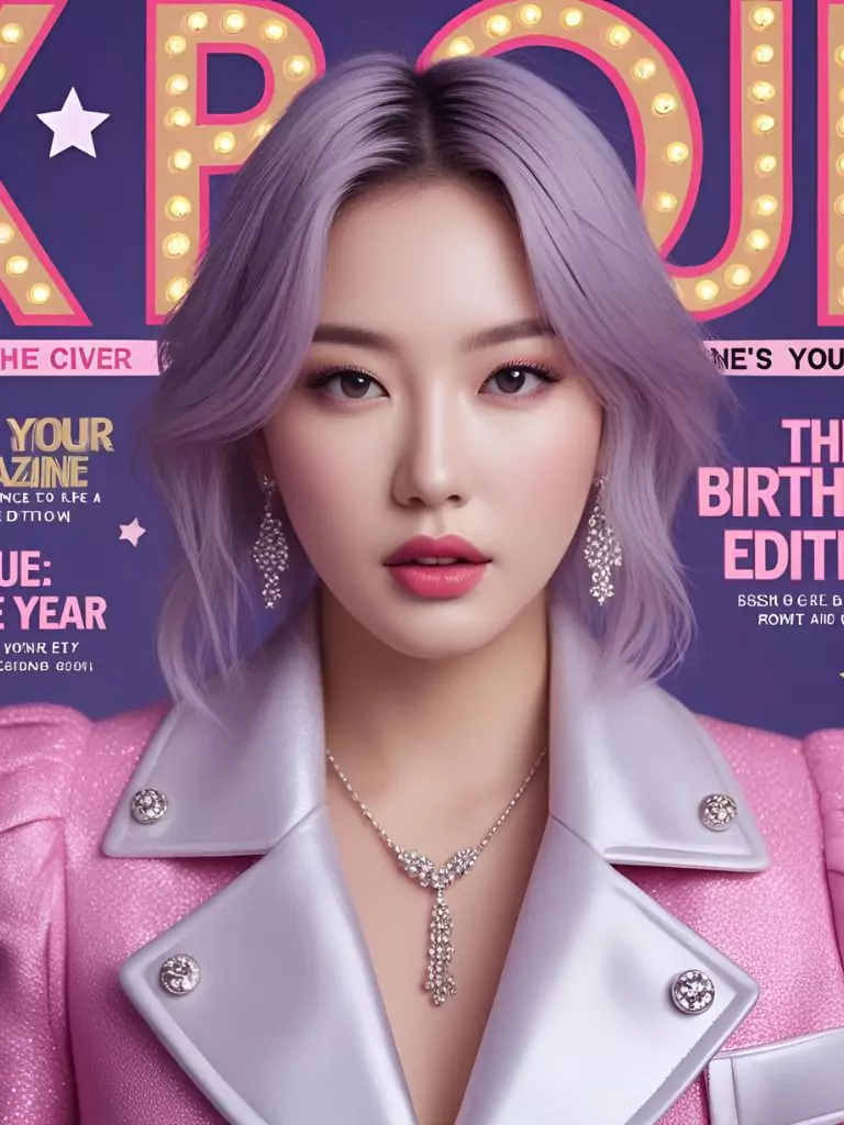 K Pop Star Magazine Cover Invite