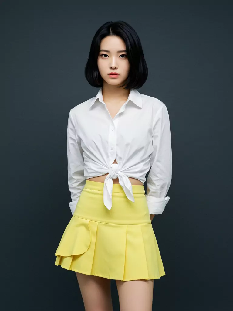 Mini Skirt with Classic Top