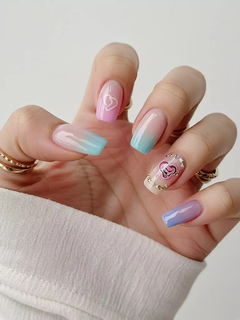 NCT Dream-Inspired Nails in Signature Colors