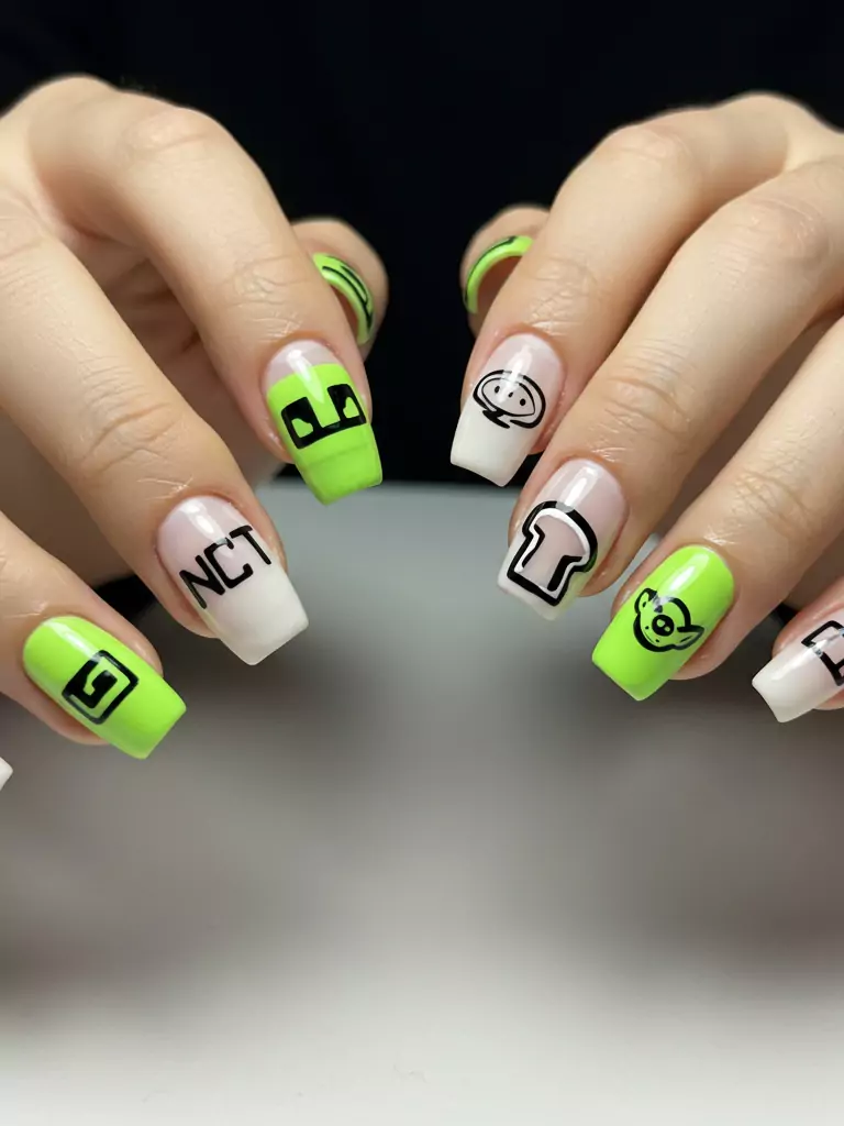 Nail Art Featuring the NCT Logo or Colors