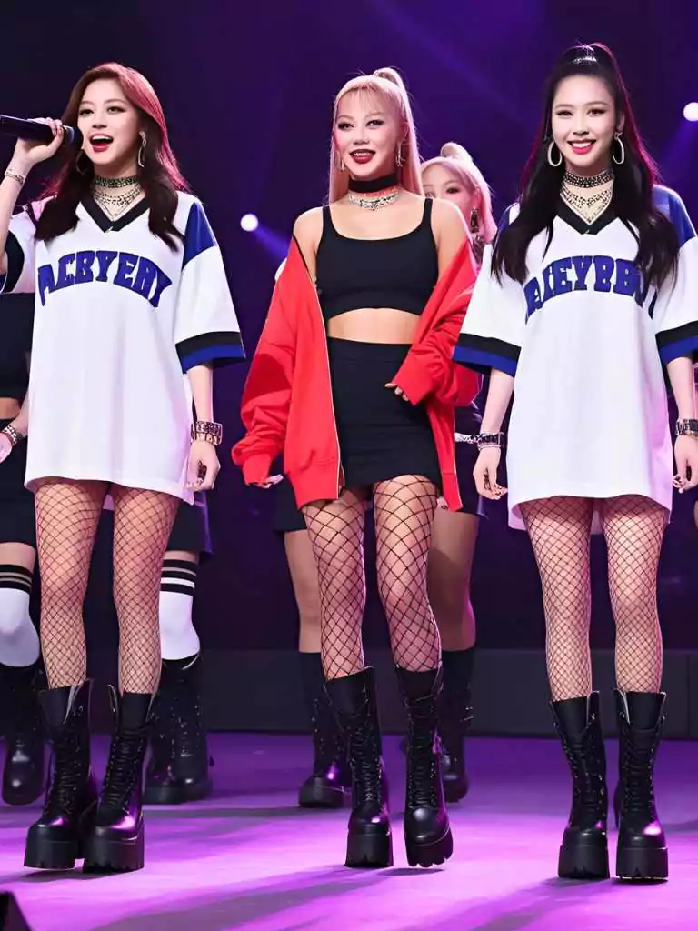 Oversized Jersey Dress with Boots