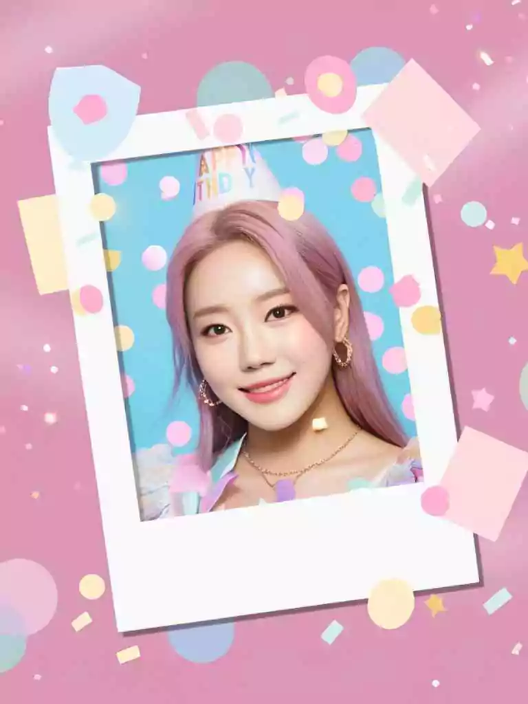 Polaroid Frame Icon with Confetti Effects