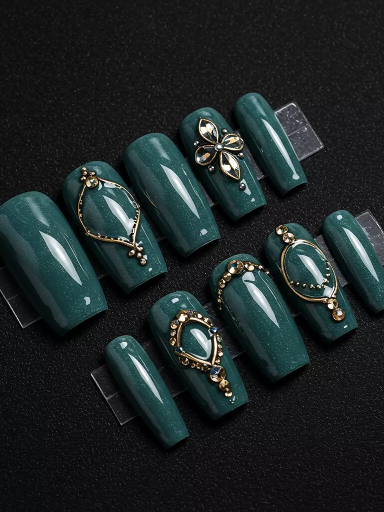 Press-On Nails in Jaded Jack Color