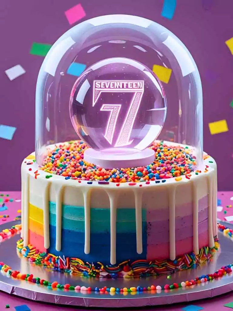 Seventeen Lightstick Cake