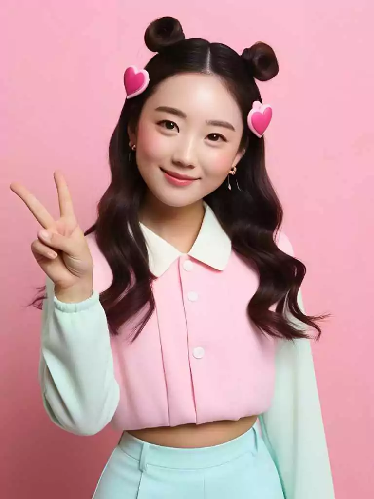 Space Buns With Loose Bangs