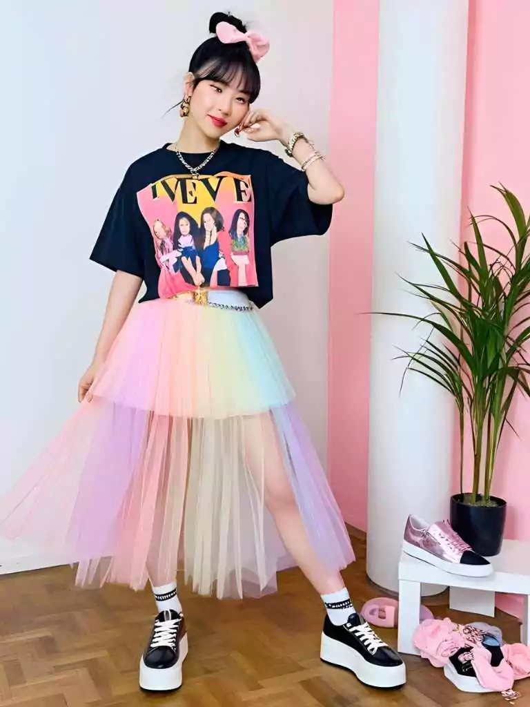 Tulle Skirt with Graphic Tee