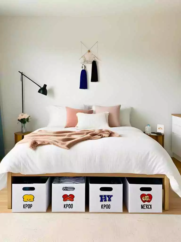 Under-Bed Storage for Merch