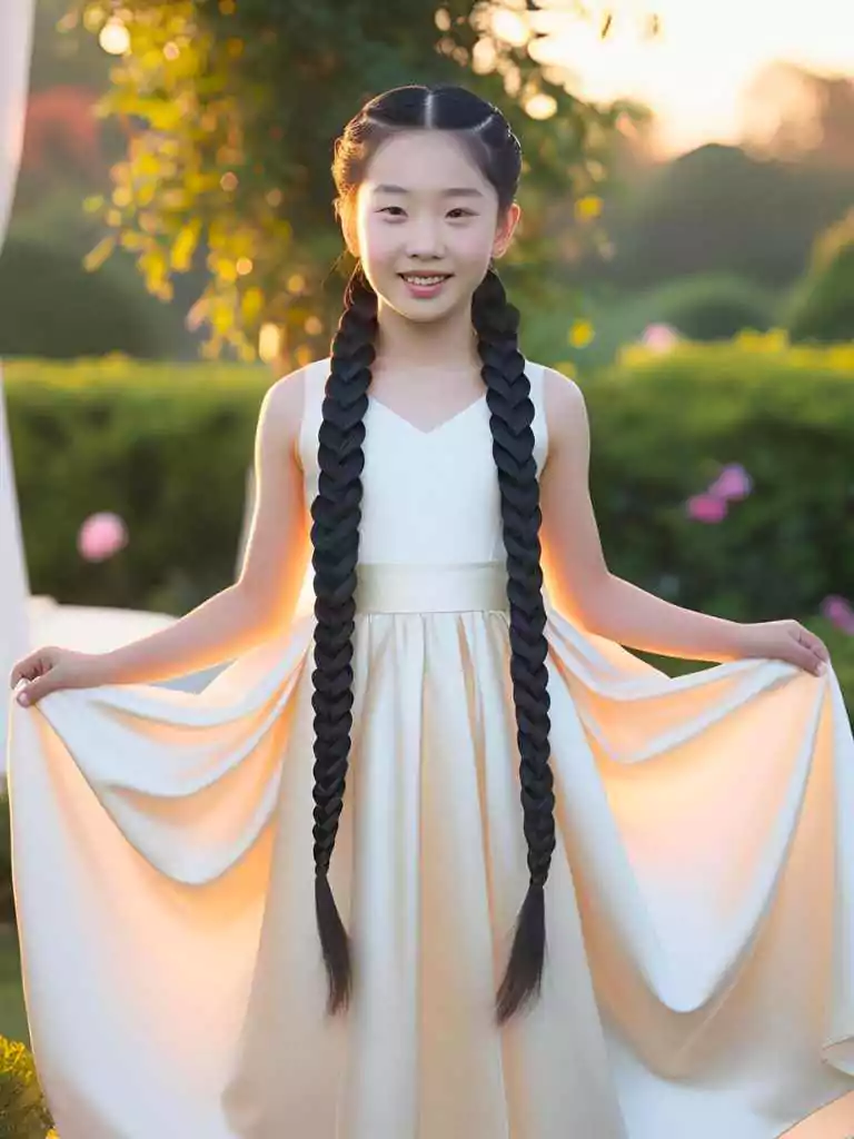 Waterfall Braids With Straight Hair