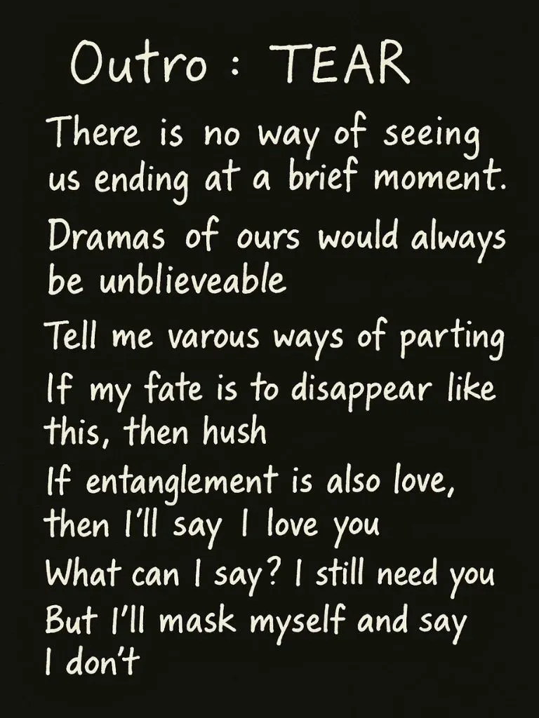 7. BTS’s “Outro: TEAR” Emotional Depth