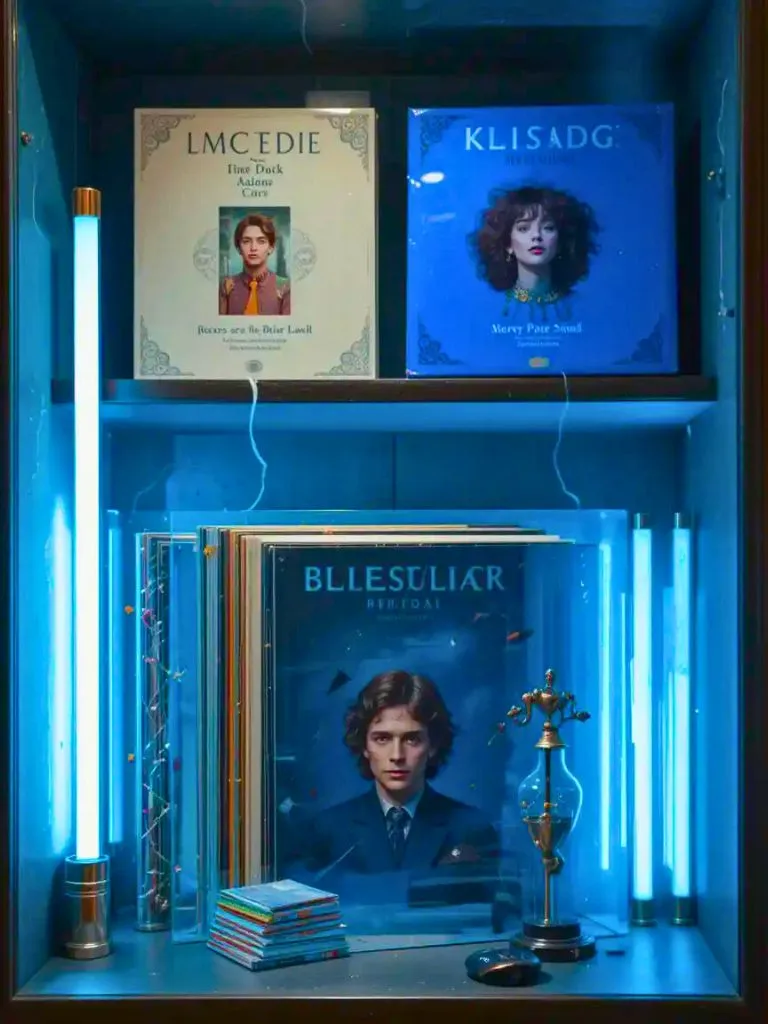 7. Blue Memorabilia Display