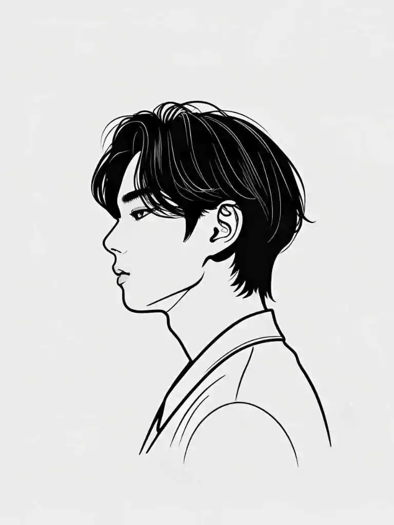 Minimalist Idol Line Art