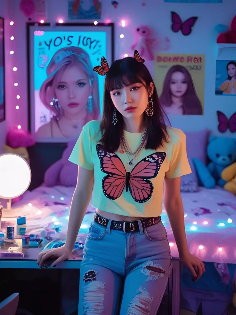 Y2K Idol-Inspired Bedroom Shoot