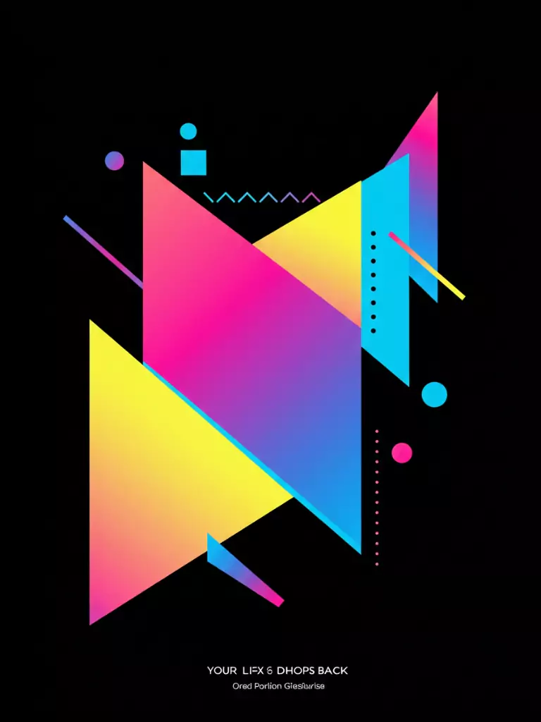 Color-Blocked Geometric Shapes