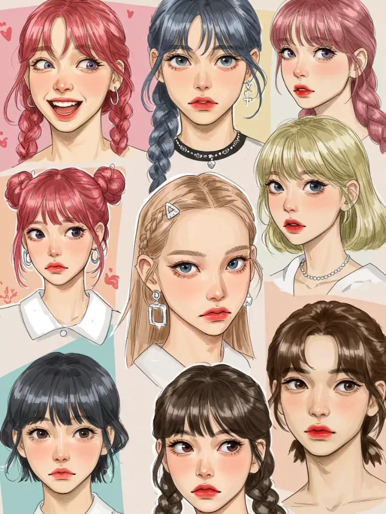 K-Pop Drawings with a Focus on Expression