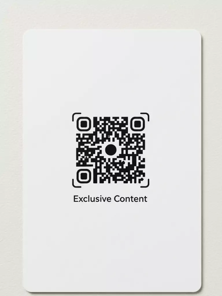 QR Code for Exclusive Content