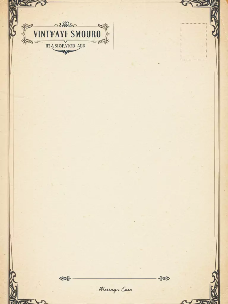 Vintage Postcard Template