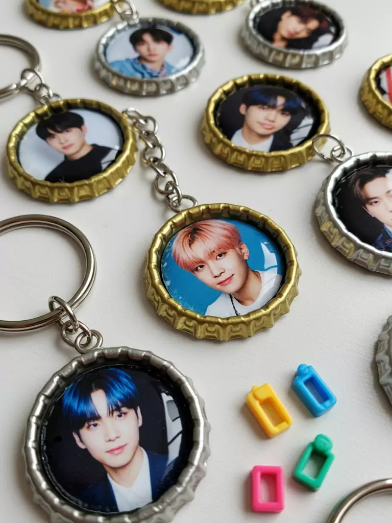 Bottlecap Keychains with Printed Photos