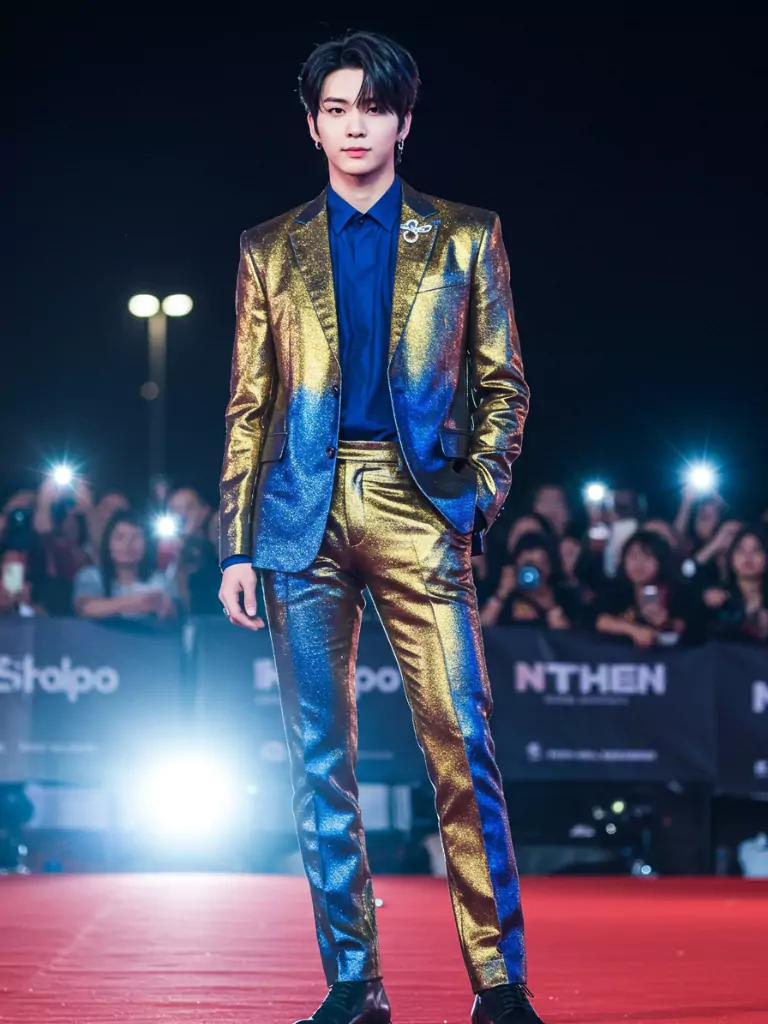 Color-Blocked Metallic Suits