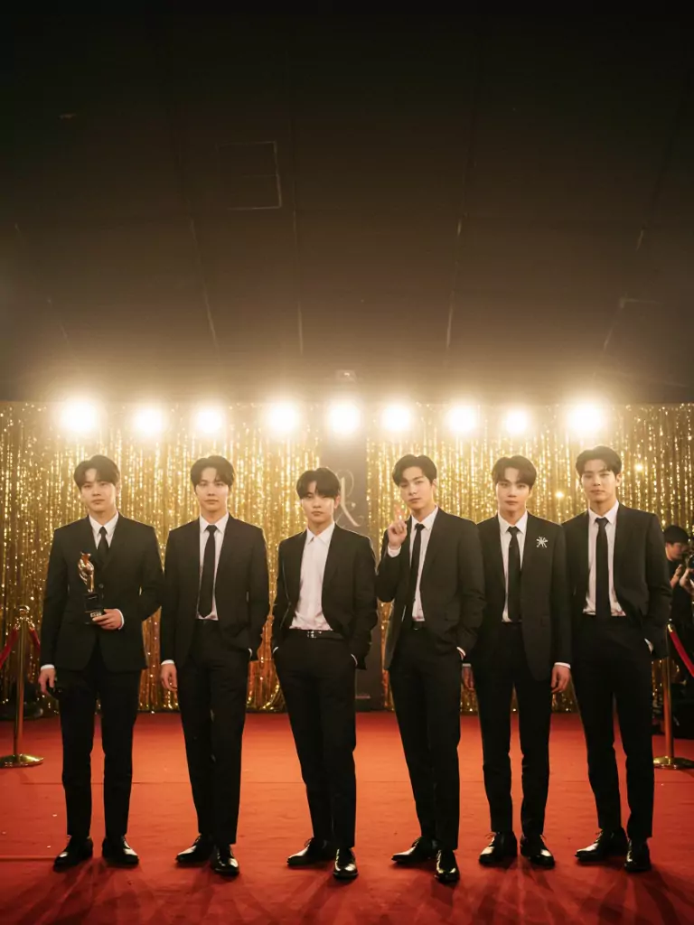 Coordinated High-Contrast Group Suits