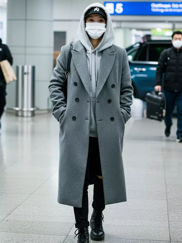 Double-Breasted Coat + Hoodie