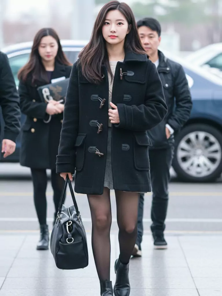 Duffel Coat + Mini Skirt