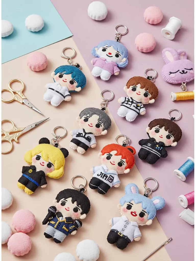 Fabric and Felt K-pop Characters