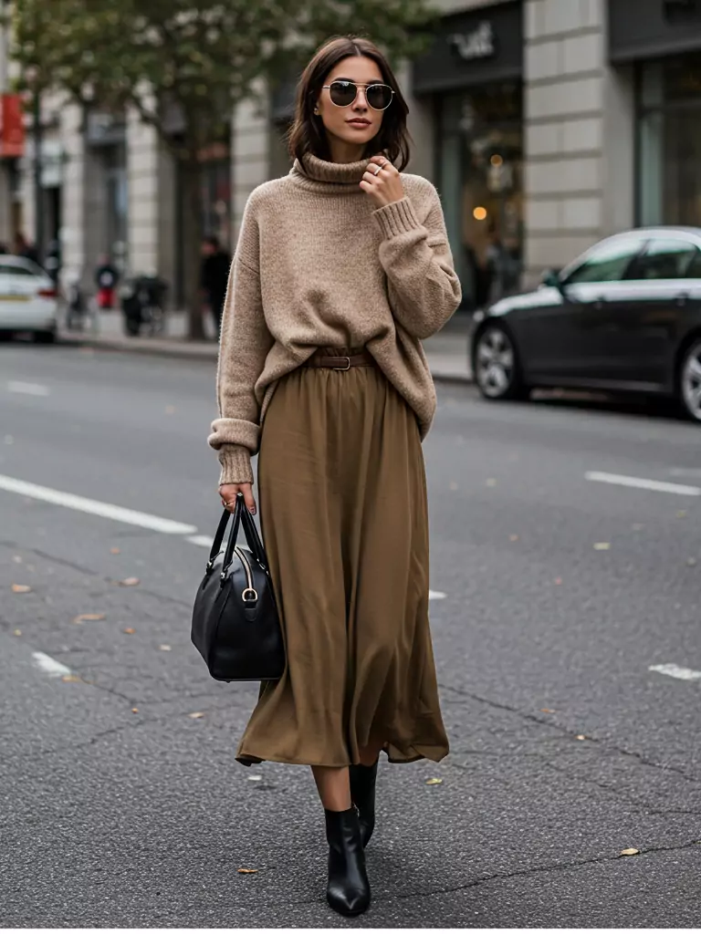 Maxi Skirt + Oversized Sweater