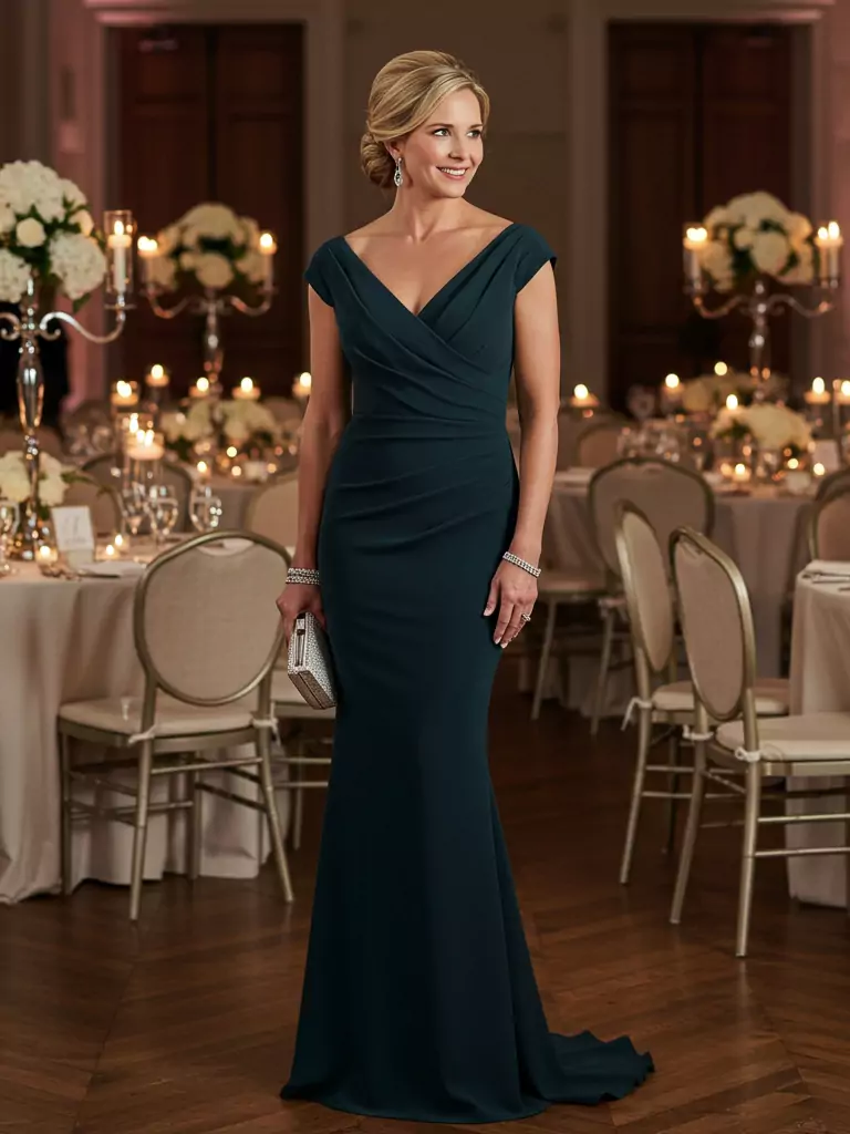 Mermaid Silhouette with Draped Detailing