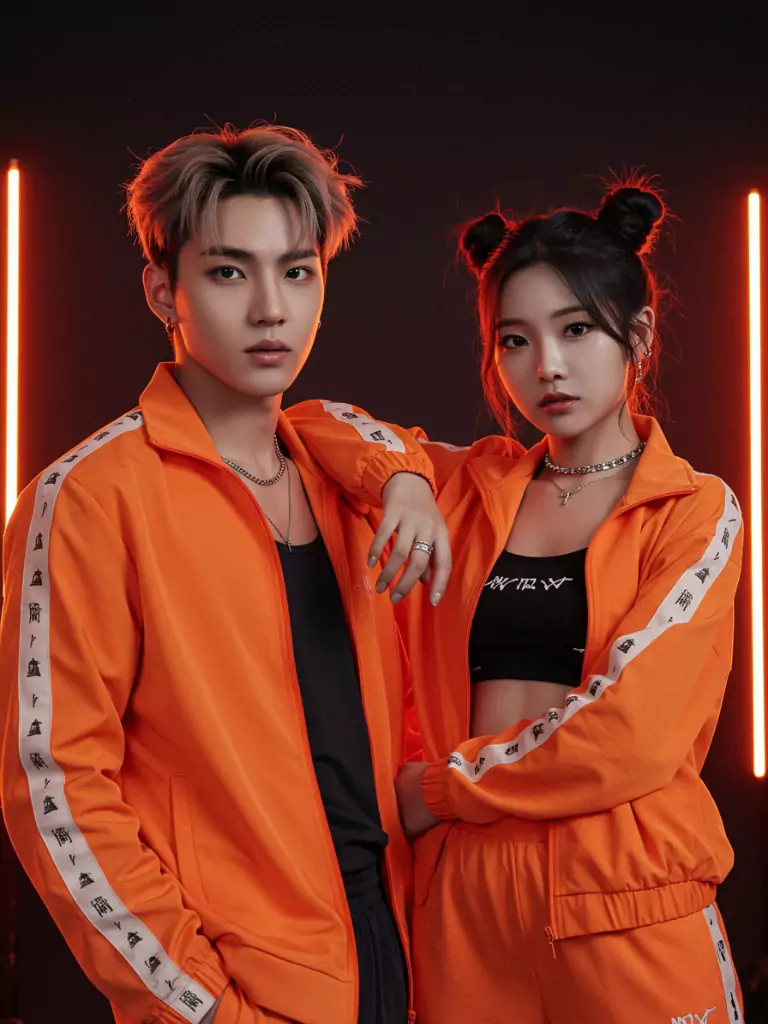 Monochrome Neon Tracksuits