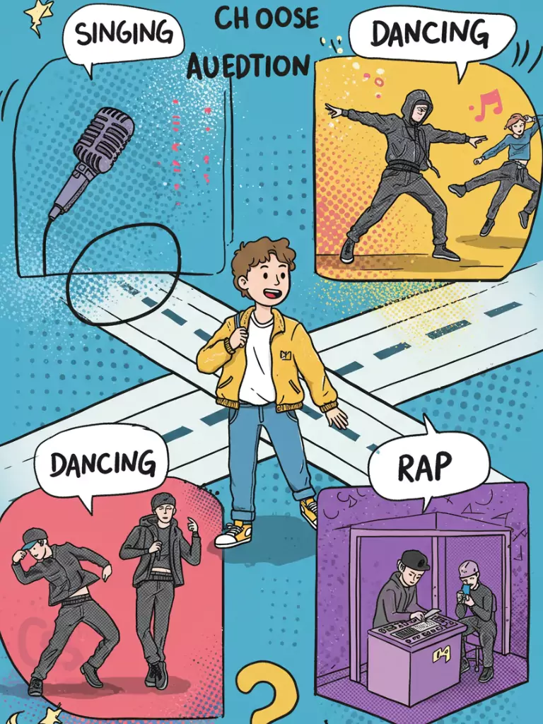 Pick Your Strength: Singing, Dancing, or Rap